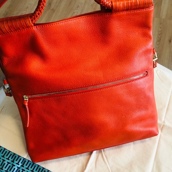 Tory Burch Taylor Shoulder Bag Convertible Tiger Lily🔥🔥 - Picture 13 of 15